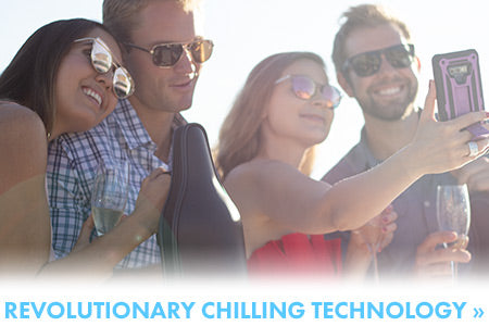 ChillnJoy's complete line of beverage chilling products keeps your beverages perfectly chilled for up to 8 hours. 